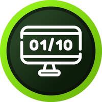 Binary Code Creative Icon Design vector