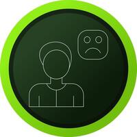 Sad Creative Icon Design vector