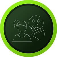 Interested Creative Icon Design vector