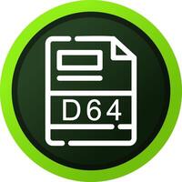 d64 creativo icono diseño vector