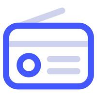 radio icono para web, aplicación, uiux, infografía, etc vector