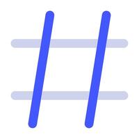 Hashtag Icon for web, app, uiux, infographic, etc vector