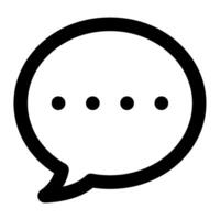 Chat Bubble Icon for web, app, uiux, infographic, etc vector