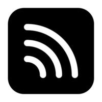 RSS Feed Icon for web, app, uiux, infographic, etc vector