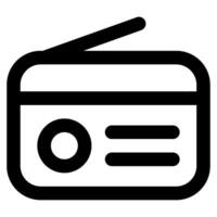 radio icono para web, aplicación, uiux, infografía, etc vector