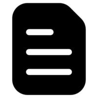 Document Icon for web, app, uiux, infographic, etc vector