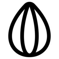 Almond Icon Food and Beverages for Web, app, uiux, infographic, etc vector