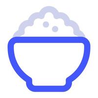 Rice Icon Food and Beverages for Web, app, uiux, infographic, etc vector