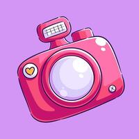 Hand drawn style camera design for coloring vector