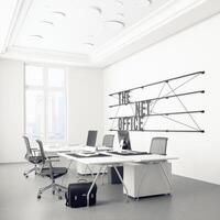 moderno oficina interior con blanco paredes, foto