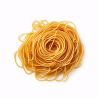 AI generated pasta isolated on a clear white background photo