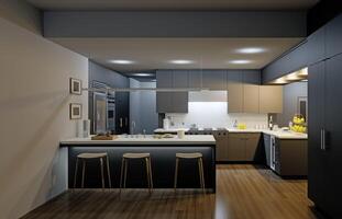 Modern Kitchen Interior Design. photo