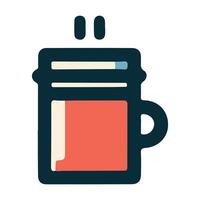 Coffee cup simple icon. Vector illustration