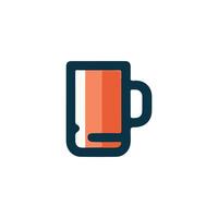 café taza sencillo icono. vector ilustración