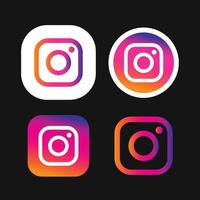 instagram botón icono logo vector