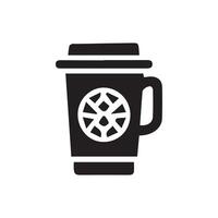 café taza icono plano estilo. taza vector. jarra aislado icono. vector