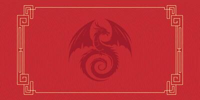 2024 Chinese new year, year of the dragon banner template design with dragons vector