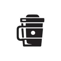 café taza icono plano estilo. taza vector. jarra aislado icono. vector