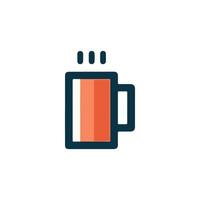 Coffee cup simple icon. Vector illustration