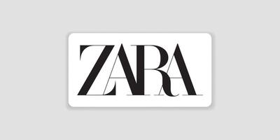 Zara popular clothing brand and logo. Vector illustration.