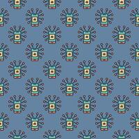 AI Smart Phone Device vector colored modern Seamless Pattern