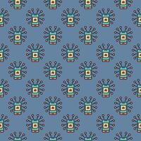 AI Smart Phone Device vector colored modern Seamless Pattern