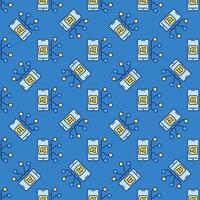 Artificial Intelligence Smart Phone Gadget vector AI Smartphone colored Seamless Pattern