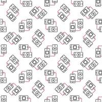 Two AI Smartphones vector Artificial Intelligence in Phones linear Seamless Pattern