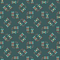 A pair of AI Smartphones vector Artificial Intelligence in Phones colored Seamless Pattern