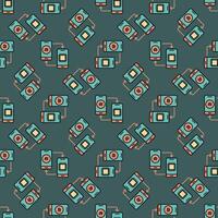 A pair of AI Smartphones vector Artificial Intelligence in Phones colored Seamless Pattern