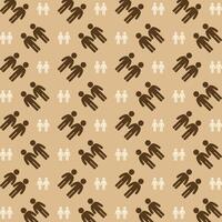 Partnership trendy repeating pattern brown abstract background vector illustration