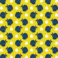 Healthy Food repeating trendy pattern colorful vector illustration yellow background