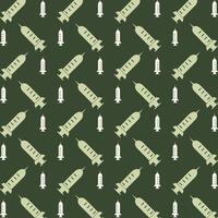 Injection icon repeating trendy pattern beautiful green vector illustration background