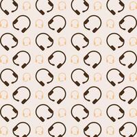 Headphones icon repeating trendy pattern beautiful vector illustration light background