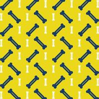 Bone Icon repeating trendy pattern colorful vector illustration yellow background