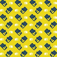 Student Card repeating trendy pattern colorful vector illustration yellow background