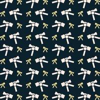 Telescope icon repeating trendy pattern colorful vector illustration dark background
