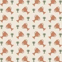 Trophy icon repeating trendy pattern beautiful vector gift wrapping background