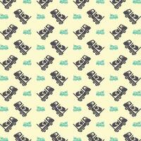 Concrete Mixer trendy pattern design beautiful repeating vector illustration background