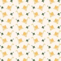 Trolley icon repeating trendy pattern colorful vector illustration wallpaper background