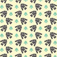 Karate outfit trendy pattern design beautiful repeating vector illustration background
