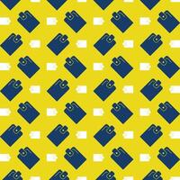 Wallet Icon repeating trendy pattern colorful vector illustration yellow background