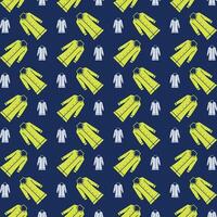 Rain Coat icon repeating green trendy pattern colorful vector illustration background