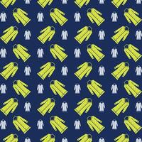 Rain Coat icon repeating green trendy pattern colorful vector illustration background