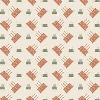 Cake icon repeating trendy pattern beautiful vector gift wrapping background