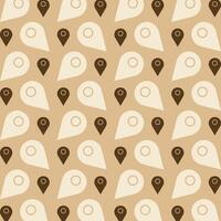 Location trendy repeating pattern brown abstract background vector illustration