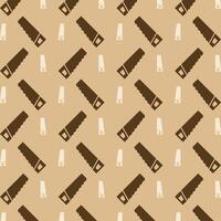 Saw trendy repeating pattern brown abstract background vector illustration