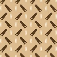 Saw trendy repeating pattern brown abstract background vector illustration