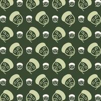 Anesthesia icon repeating trendy pattern beautiful green vector illustration background