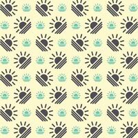 Sunset trendy pattern design beautiful repeating vector illustration background